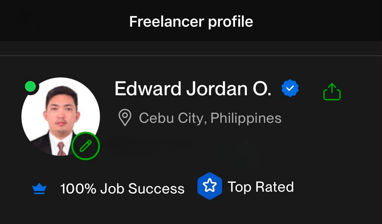 Edward Jordan O. — Upwork Freelancer Profile, 100% Job Success, Top Rated